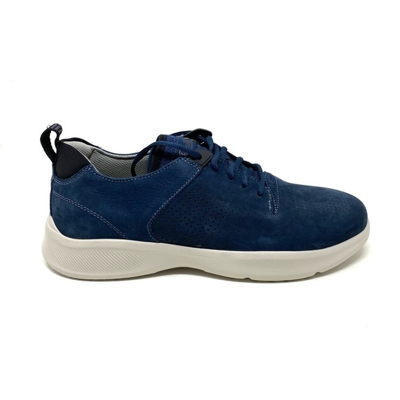 Florsheim Studio Perf Toe Navy Shoes WIDE - Picture 1 of 7
